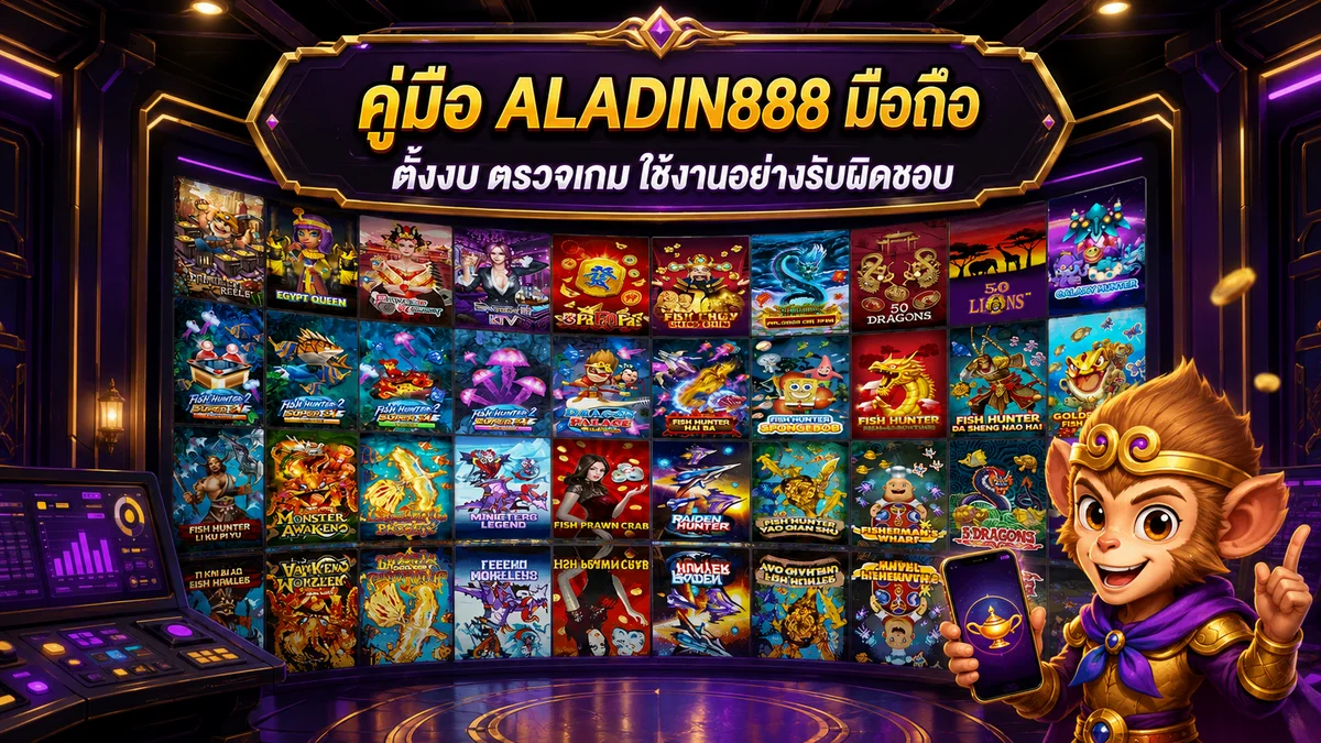 aladin888 มือถือ คู่มือตั้งงบและตรวจเกม